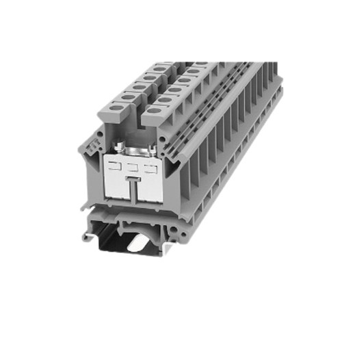 Feed Through DIN Rail T/Block Grey 0.2-16mm2