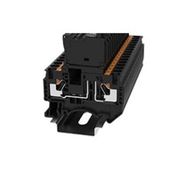 Fused DIN Rail Terminal Block 250V Black 0.2-6mm2