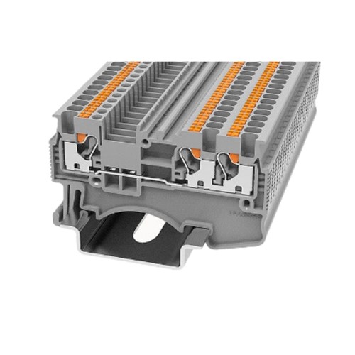 Feed Through DIN Rail T/Block TWIN 0.2-1.5mm2