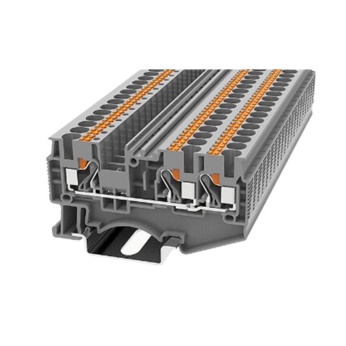 Feed Through DIN Rail T/Block TWIN 0.2-6mm2