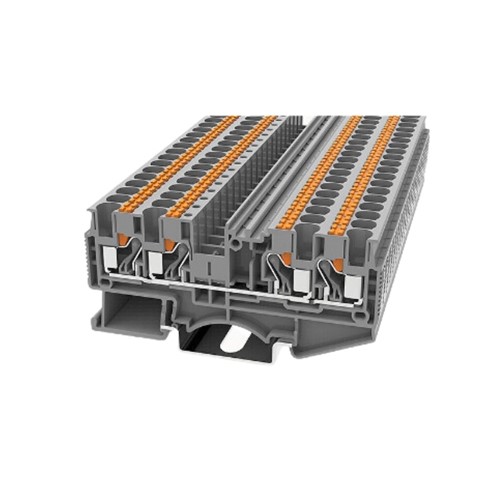 Feed Through DIN Rail T/Block QUATTRO 0.2-6mm2