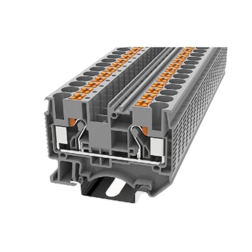 Feed Through DIN Rail T/Block Grey 0.5-10mm2