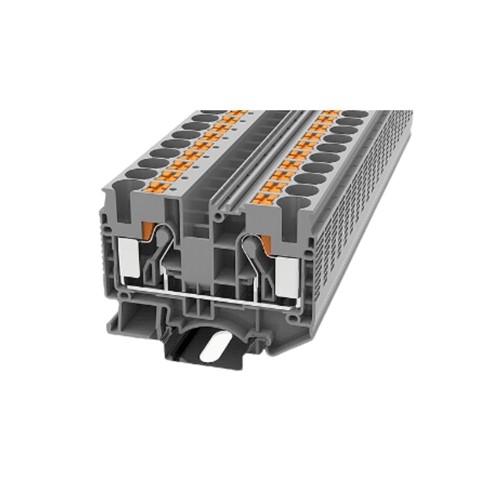 Feed Through DIN Rail T/Block Grey 0.5-16mm2