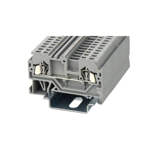 Feed Through DIN Rail T/Block Grey 0.2-1.5mm2