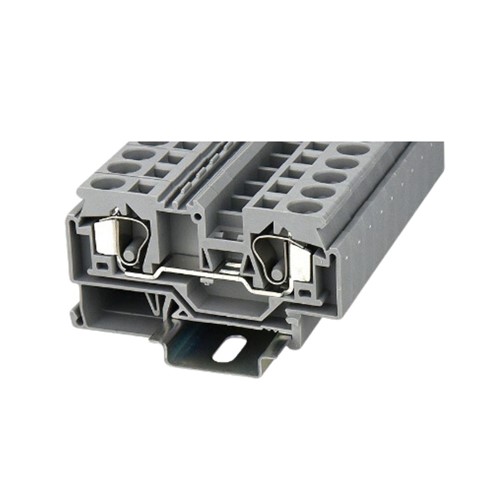 Feed Through DIN Rail T/Block Grey 0.2-10mm2